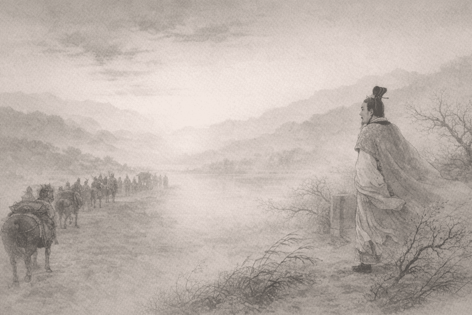 Historical allusion artwork for Wong Tai Sin Sign 30, The Strangling of Consort Yang at Mawei Slope