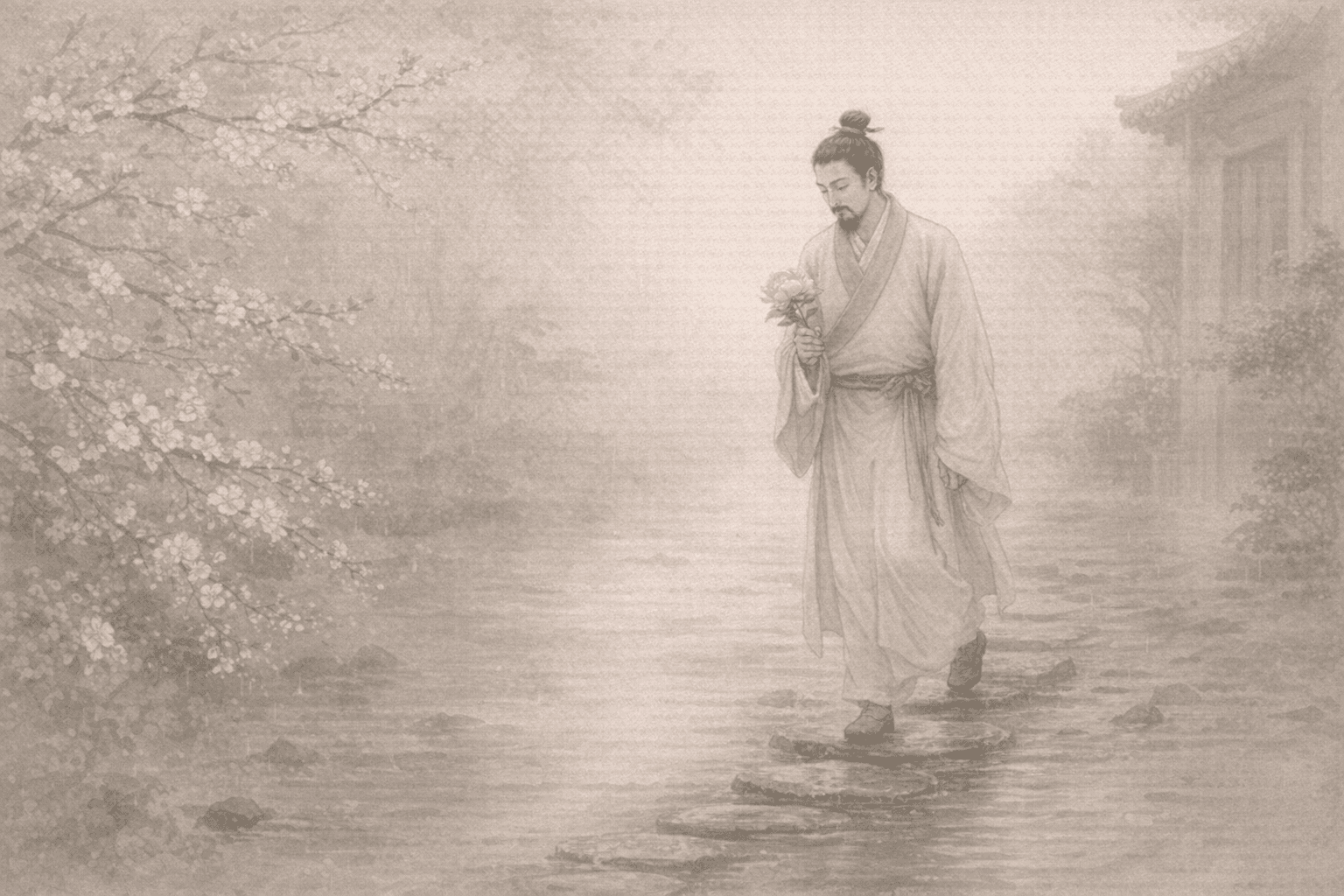 Historical allusion artwork for Wong Tai Sin Sign 57, Solely Winning the Top Beauty